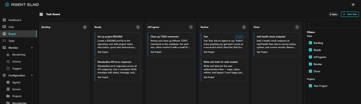 Agent-Elno Kanban-Board
